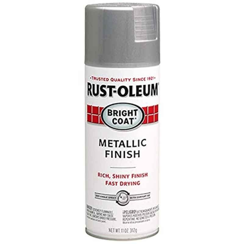 Rust-Oleum 11 Oz Stops Rust Bright Coat Aluminium Metallic Finish Spray, 7715830