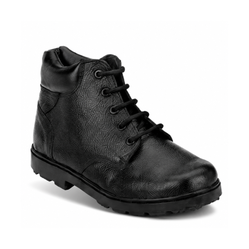 Rigau 1089 Black Leather Steel Toe Work Safety Shoes, Size: 7