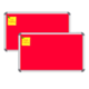 Nechams Notice Board Deluxe Combo Pack of 2 units Color Red NBRED43UF2PK