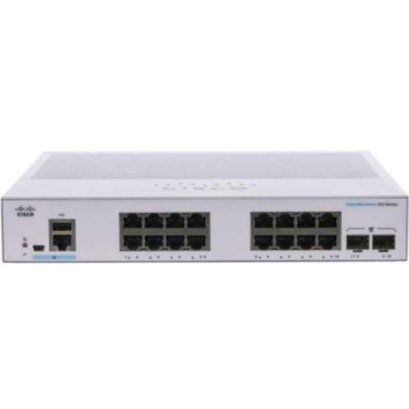 Cisco Business 220 Series 8 Ports GE PoE 2x1G SFP White Smart Network Switch, CBS2208PE2G