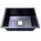 Crocodile 24x18x10 inch Stainless Steel Black Undermount Kitchen Sink with Square Coupling