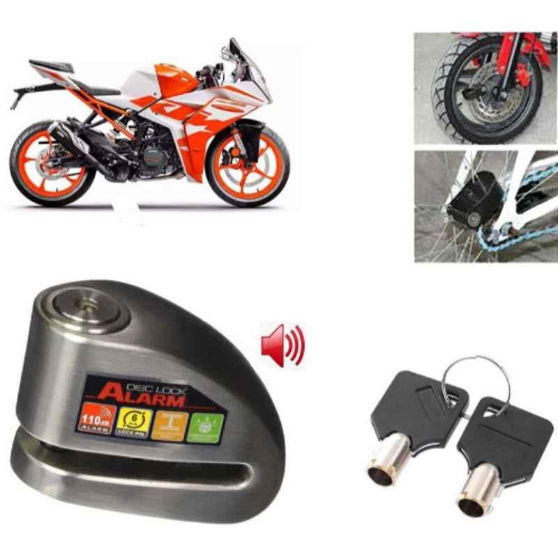 Auto Pearl Steel Black Anti-Theft Alarm Disc Brake Lock for RC 125-BS6, Lock_475-picture-43