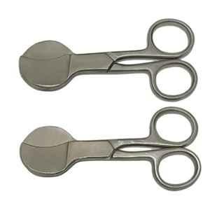 Forgesy 5 inch Stainless Steel Silver Umbilical Cord Scissor, 852 (Pack of 2)