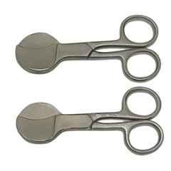 Forgesy 5 inch Stainless Steel Silver Umbilical Cord Scissor, 852 (Pack of 2)
