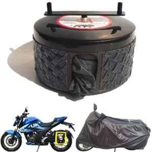 Bike Blazer Gun Metal Black Nylon Taffeta Universal Size Semi-Automatic Bike Body Cover for Suzuki Gixxer, Gixxer SF & Gixxer S750
