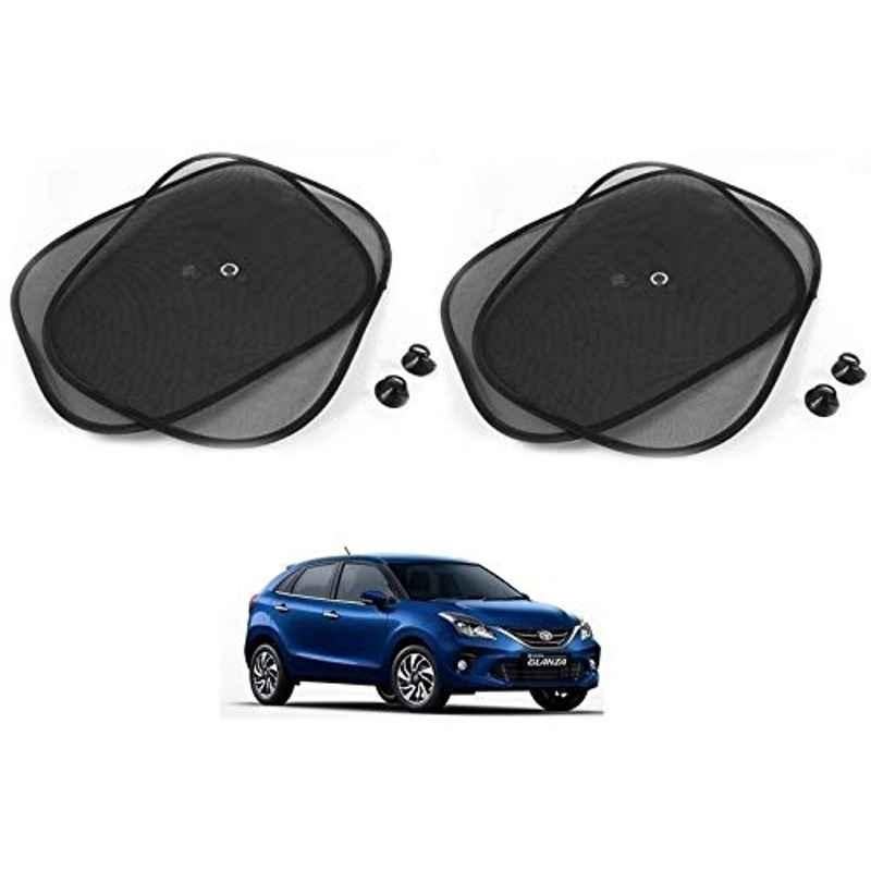 Kozdiko 4 Pcs Black Chipokoo Car Window Sunshade Curtain Set for Toyota Glanza, koz_78989