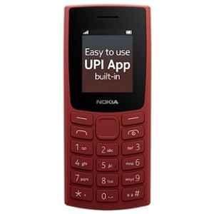 Nokia 105 1.8 inch Red Single Sim All New Keypad Feature Phone with Built-in UPI Payments, SS_1575