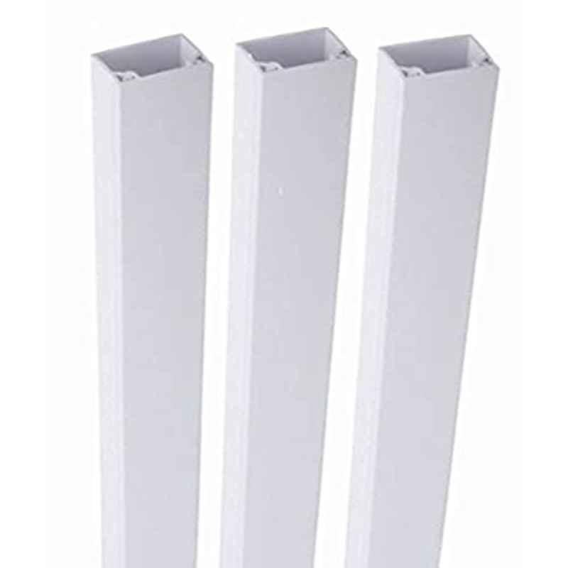 25x38mm 90cm PVC White Self Adhesive Trunking (Pack of 3)