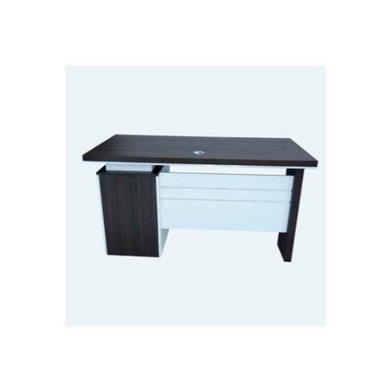 Karnak KDFT861 180x90x75cm Wooden White Executive Office Desk Table with Drawer