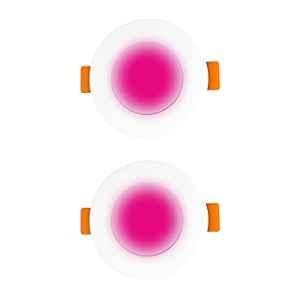 Fybros Zeno 3W Polycarbonate Pink Round LED Down Light for Bedroom & Living Room, FLS5846B (Pack of 2)