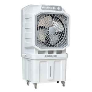 Amplesta Hummer 350W 125 Litre Plastic Light Grey Desert Cooler with Honeycomb Pad Cooling & 1 Year Warranty, AmpHmer125LDAirCL