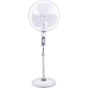 Candes Platine 1800rpm White Silver 3 Blade Automatic Oscillation Pedestal Fan, Sweep: 400 mm