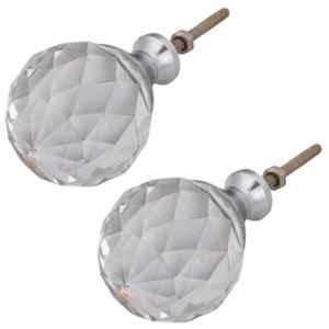 Atom GK002 2.4 inch Clear Crystal Glass Cabinet Door knob (Pack of 2)