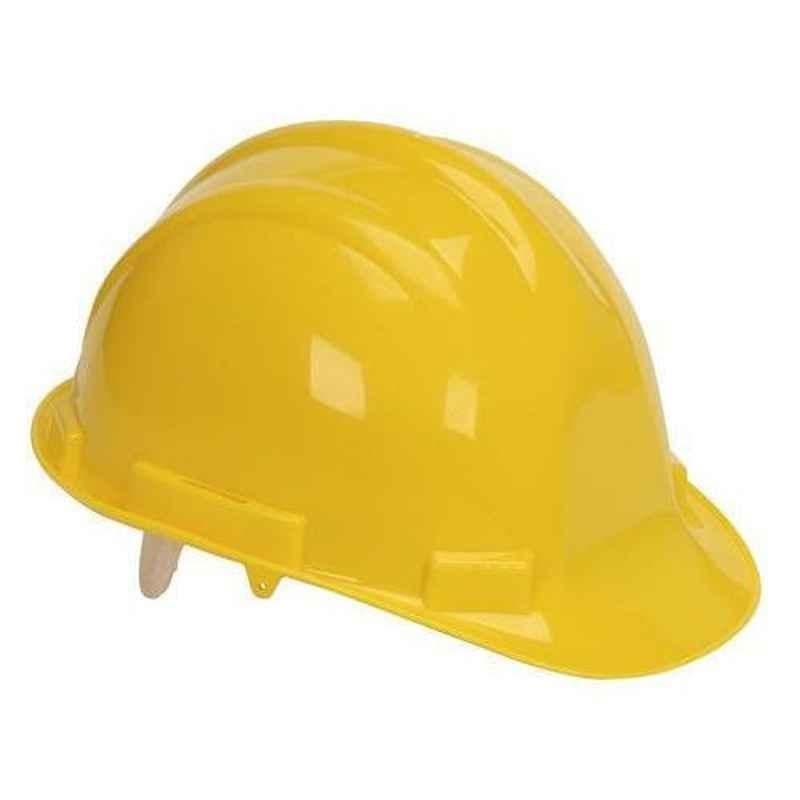 Shree Rang 6 Point Yellow Chin Strap Safety Helmet, KH01