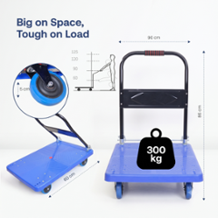 Crown Power 300kg Steel Foldable Platform Trolley