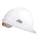 Allen Cooper White Polymer Ratchet Type Safety Helmet with Chin Strap, SH722-W (Pack of 5)