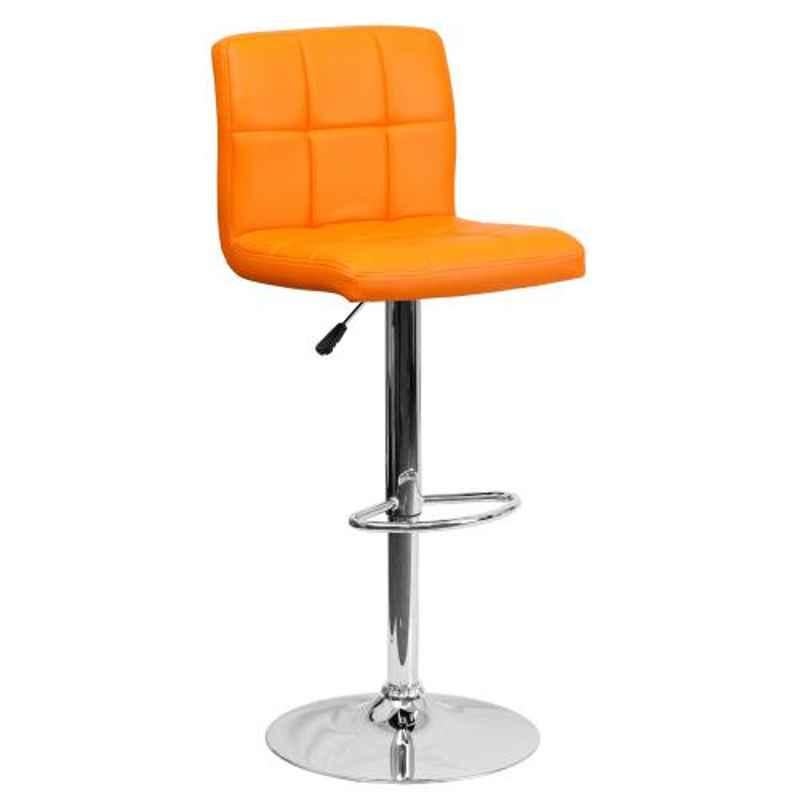 Steelcraft KBSTO02 Orange Leatherette Upholstery Seat Bar Stool