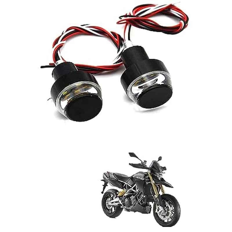 Kozdiko 2 Pcs Dual Colour Motorcycle LED Indicator Turn Signal Handle Bar Light Set for Aprilia Dorsoduaro 1200