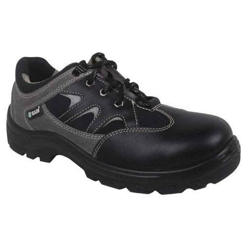Zain Zm-Dexter Leather Steel Toe Grey Sporty Safety Shoes, 82333-09, Size: 9