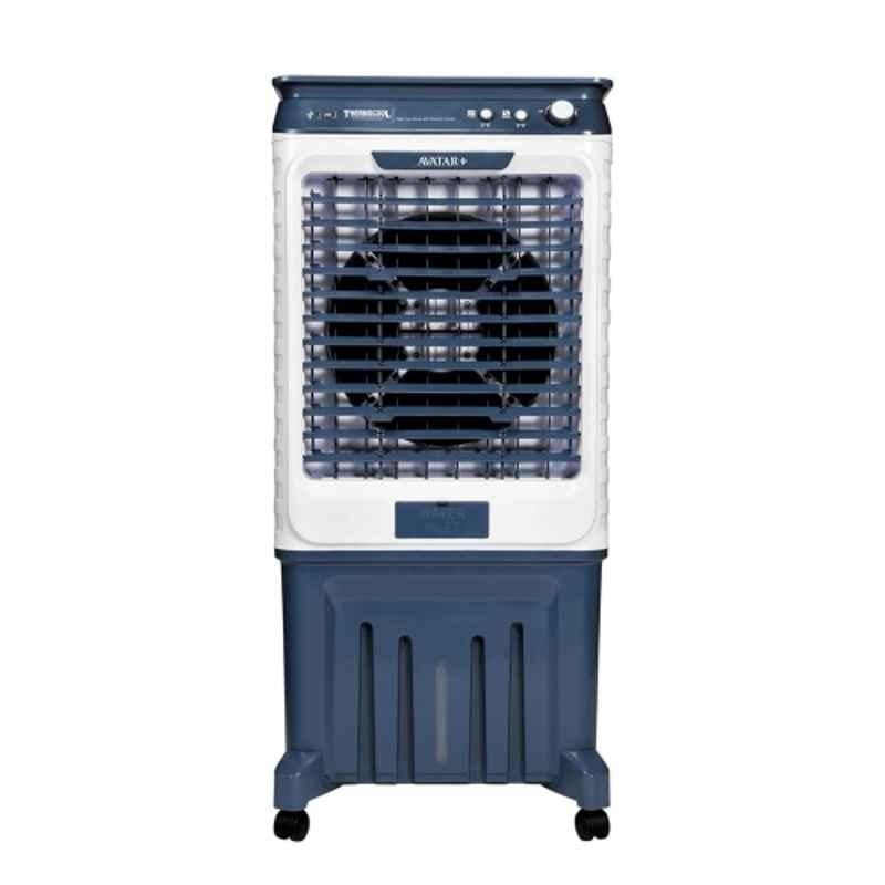 Thermocool AvatarPlus 190W 95 Litre PP Navy Blue Desert Air Cooler with Honeycomb Pad Cooling & 1 Year Warranty, THERMCIL