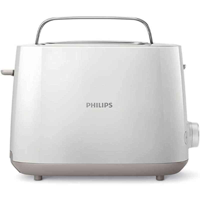 Philips 830W Plastic White Toaster, HD2581