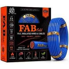 Fabgold 2.5 Sqmm Blue FR PVC Multi Strand Electrical Wire, FABGOLD21, Length: 90m