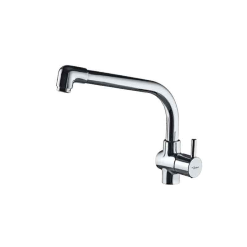 Jaquar Florentine Brass Chrome Finish Table Mounted Sink Cock with Extended Swinging Spout & Wall Flange, FLR-5357SD