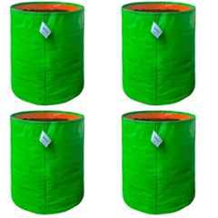 Singhal 12x15 inch 260 GSM HDPE UV Protected Plants Grow Bag for Terrace & Vegetable Gardening, GB-12x15-P4 (Pack of 4)