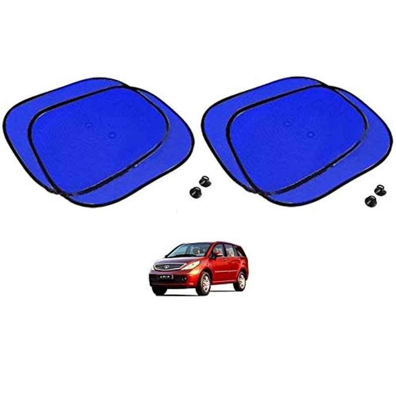 Kozdiko 4 Pcs Blue Chipkoo Car Window Sunshade Curtain Set for Tata Aria, koz_83007