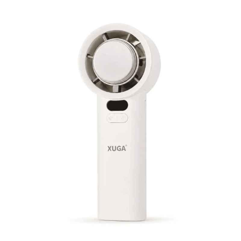 Xuga BAE 14000rpm 5600mAh White Handheld Portable Fan with 1 Year Warranty for Travel & Office Use