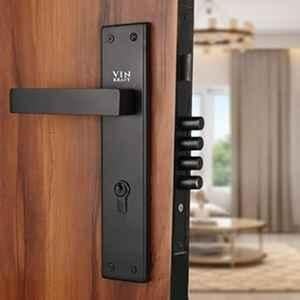 VIN KRAFT 10 inch 60mm Stainless Steel Black Oxide Mortise Door Lock Handle Set with 3 Keys, VK001-10CY-OSK-BLACK