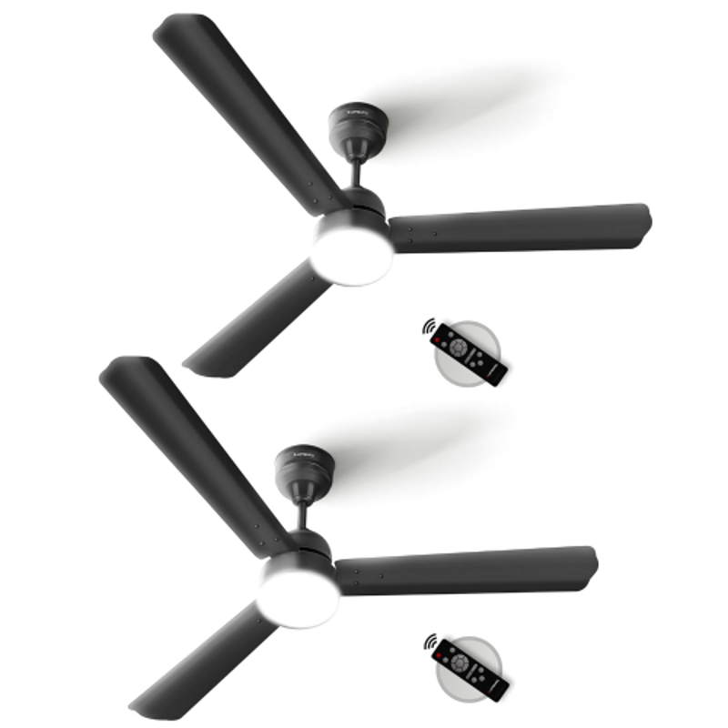 Longway Luminair 28W 5 Star Smoke Brown 3 Blades BLDC Ceiling Fan with Remote Control, Sweep: 1200 mm (Pack of 2) | 5 Years Warranty