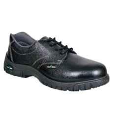 Safe Ride Black Eye Buff Barton Leather Steel Toe Black Safety Shoes, Size: 11
