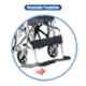 VMS Royal 100kg Mild Steel & Aluminum Black Foldable Wheelchair with Safety Belt, VWE-1030/D1