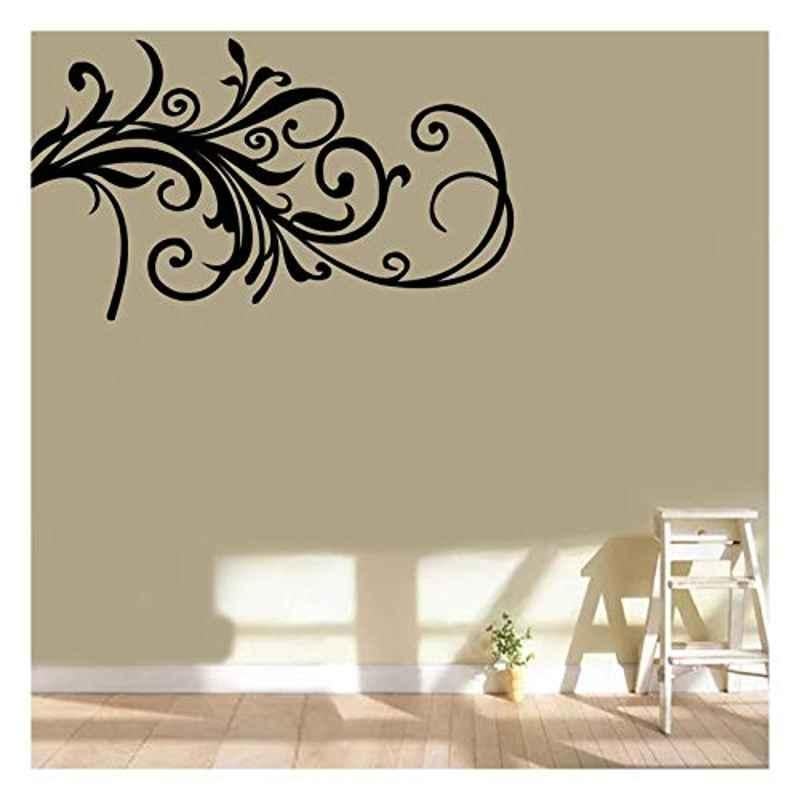 Kayra Decor 16x24 inch PVC Swirl Design Wall Design Stencil, KHSNT187