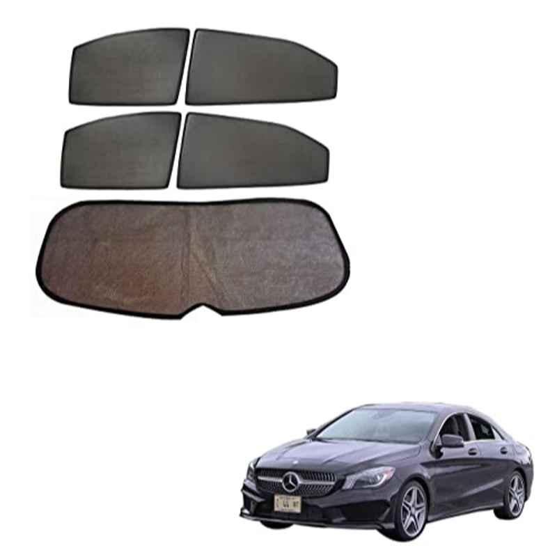 Kozdiko 5 Pcs Mesh Black Fixed Window & Rear Sun Shades Set for Mercedes Benz CLA-Class