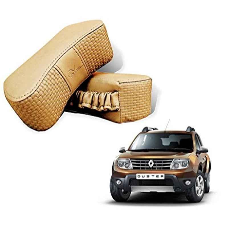 Kozdiko 2 Pcs Memory Foam Beige Neck Rest Cushion Pillow Set for Renault Duster, Koz-5164