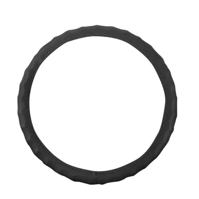 Edylinn Faux Leather Black Steering Wheel Cover for Punch