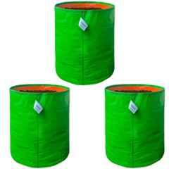 Singhal 15x12 inch 260 GSM HDPE UV Protected Plants Grow Bag for Terrace & Vegetable Gardening, GB-15x12-P3 (Pack of 3)