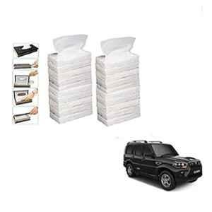 Kozdiko 100 Pulls Dispenser Box Refiller Tissue Paper with 200 Sheets for Mahindra New Scorpio (Pack of 20)