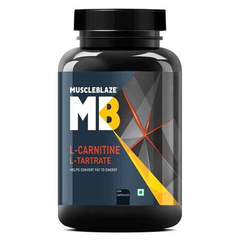 MuscleBlaze Unflavoured L-Carnitine L-Tartrate, 60 Capsules