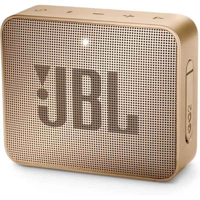 JBL GO 2 5hrs Champagne Portable Bluetooth Speaker, JBL-GO2-CHAMPAGNE
