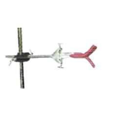 Labpro 309 Three Finger Jaw Condenser Clamp with 12x3/8inch Mild Steel Rod