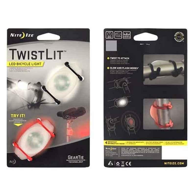 Nite Ize TwistLit Plastic Red LED Bike Light, TLT-03-02 (Pack of 2)