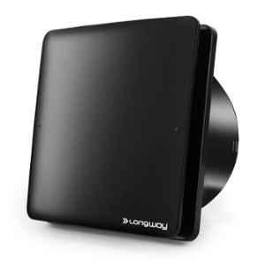 Longway FreshX 6 inch 22W Plastic Black Exhaust Fan with Powerful Motor & 2 Years Warranty, Sweep: 150mm