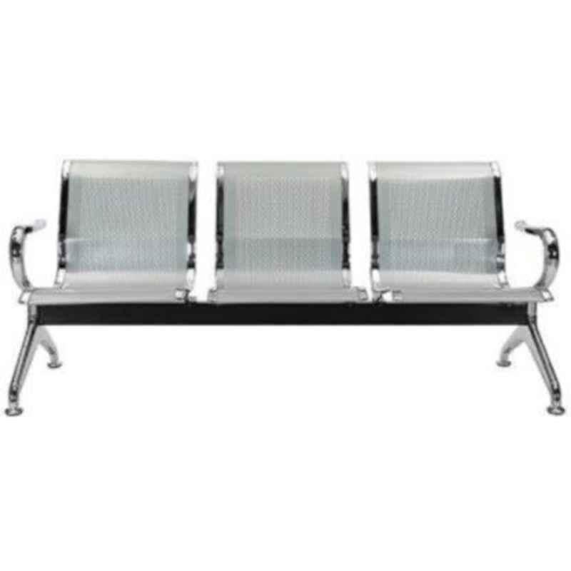 Yes Kay Steel Silver Chrome Polished 3 Seater Chairs