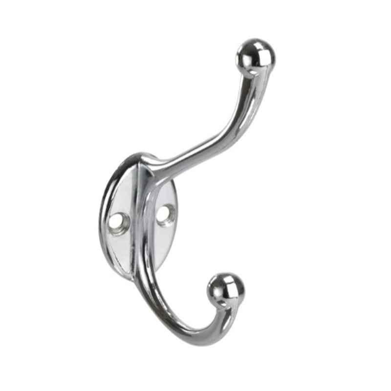 Robustline Chrome Plated Hat & Coat Robe Hook Coat with Round Base (Pack of 5)