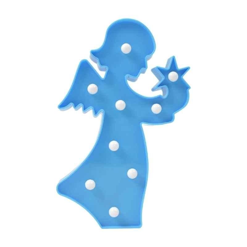 Plastic Blue Angel Shape LED Table Night Lamp
