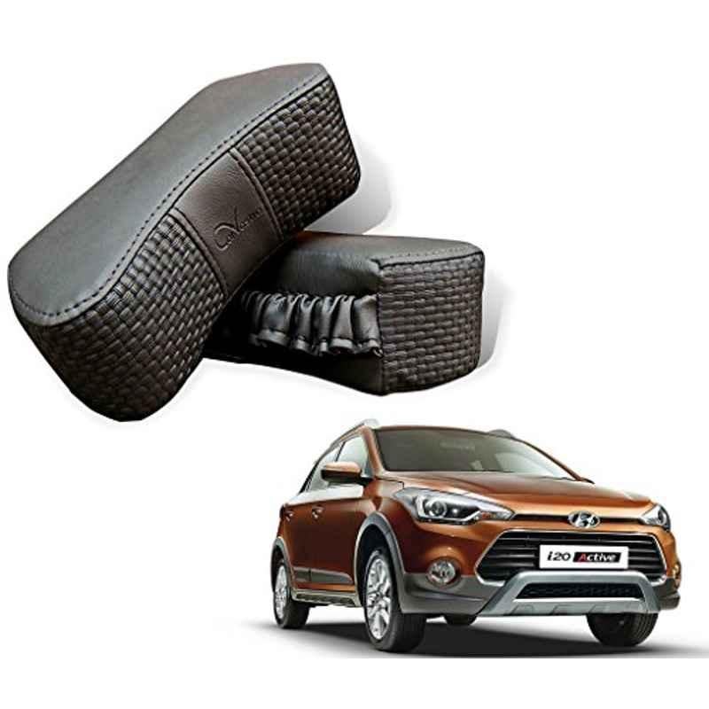 Kozdiko 2 Pcs Memory Foam Grey Car Vastra Neck Rest Cushion Set for Hyundai I20 Active, koz_5434