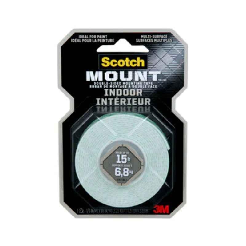 Scotch Mount 0.5 inch Acrylic Indoor Double Sided Mounting Tape, 110H, Length: 80 inch